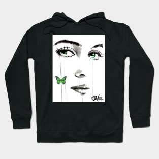 Green flutter Hoodie